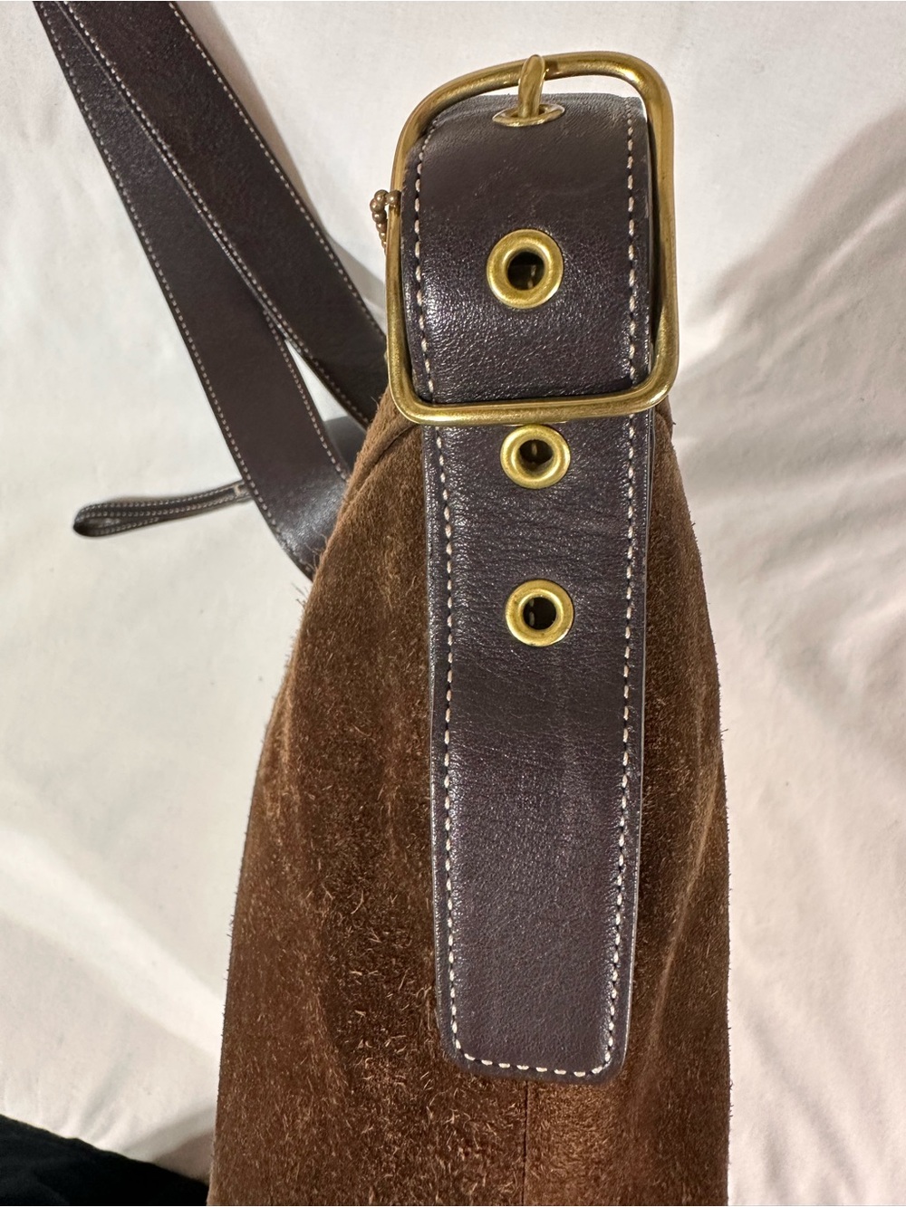 Vintage Coach 9234 Legacy Brown Suede Shoulder/Messenger Bag. - Picture 5 of 9